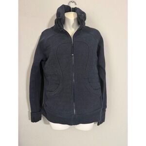 Lululemon Athletica Navy Full Zip Hoodie Thumbholes Women's Size‎